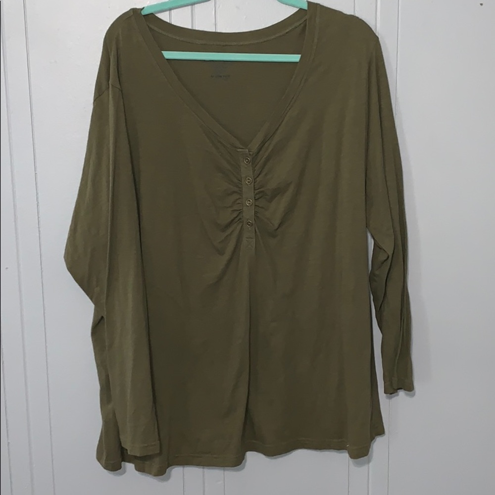 Faded Glory Olive Blouse